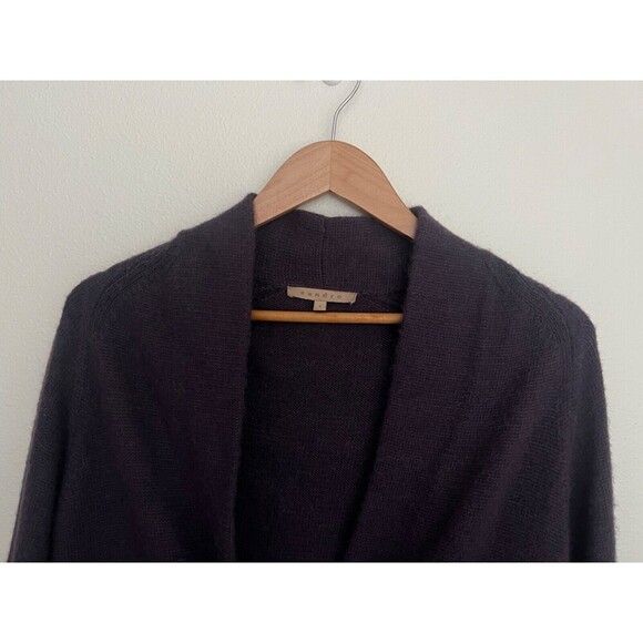 Sandro Paris Alpaca Wool Blend Purple Duster Cardigan Sweater 1 Small Quiet Luxe - Picture 2 of 8